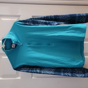 Nike Aqua Quarter-Zip with Patterned Sleeves